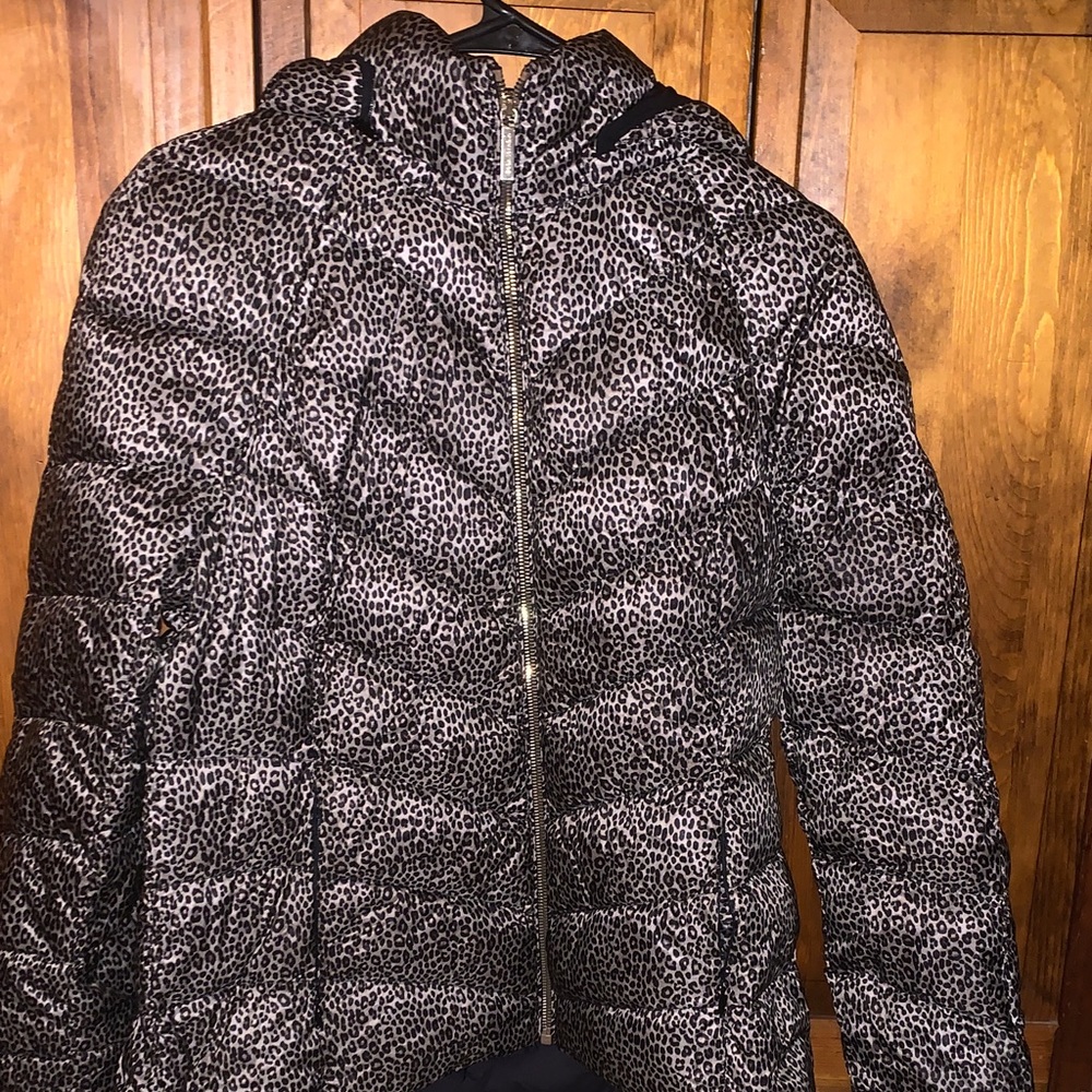 Michael Kors Black and Gray Animal Print Jacket